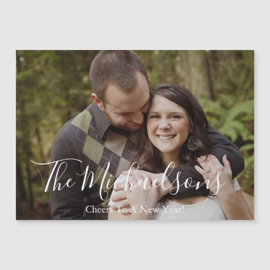 Salutations à une carte magnétique photo de jour d (Devant)