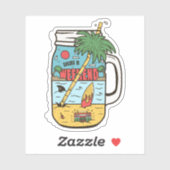 Salutations à Weekends Funny Camping | Sticker Die (Feuille)