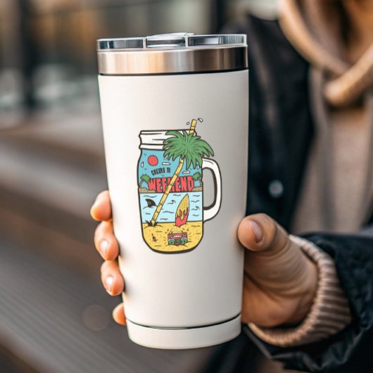 Salutations à Weekends Funny Camping | Sticker Die