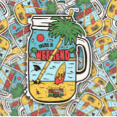 Salutations à Weekends Funny Camping | Sticker Die