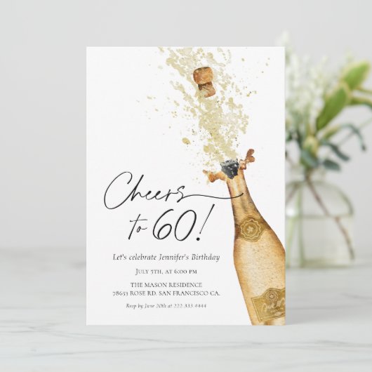 Salutations au 60e anniversaire Invitation (Debout devant)