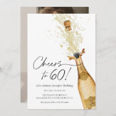 Salutations au 60e anniversaire Invitation photo (Devant / Derrière)