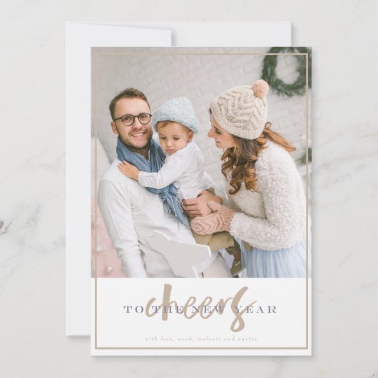 Salutations au Carte photo du Nouvel An (Devant)