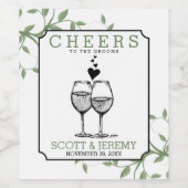 Salutations au Étiquette de bouteilles de vin Groo (Étiquettes simples)