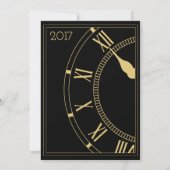 Salutations au Nouvel An, Elegant Gold Invitation (Dos)