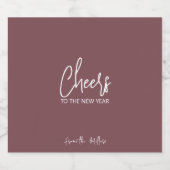 Salutations Au Nouvel An Étiquette De Vins Étincel (Étiquettes simples)