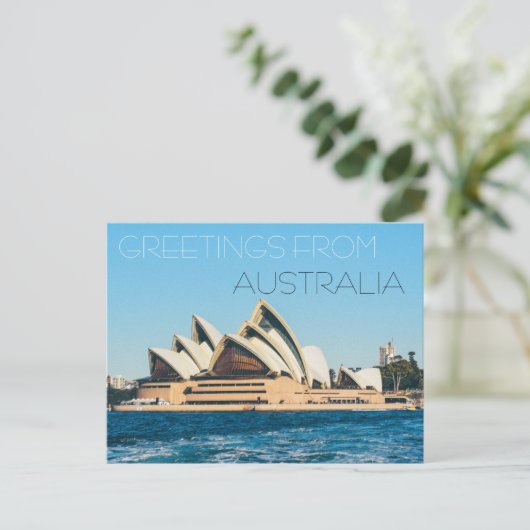 salutations australienne opéra carte postale mer (Debout devant)