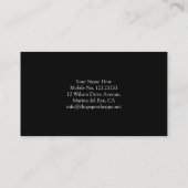 Salutations bonjour de carte de visite noir et (Dos)
