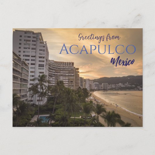 Salutations d'Acapulco au Mexique Carte postale de (Devant)