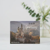 Salutations d'Allemagne Carte postale de Neuschwan (Debout devant)