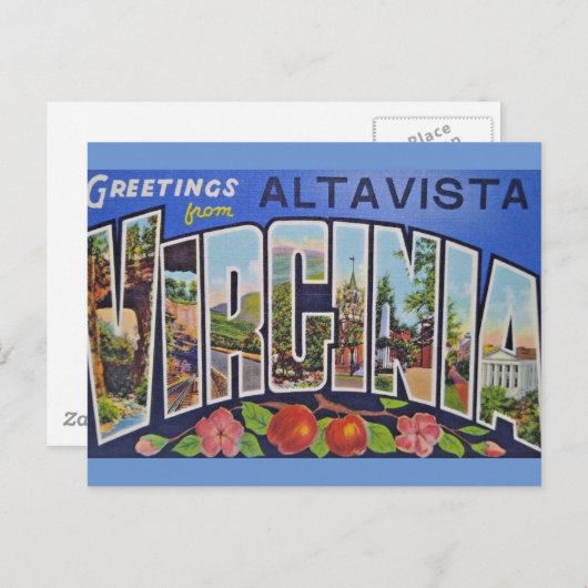 Salutations d'AltaVista Virginie Carte postale (Devant / Derrière)