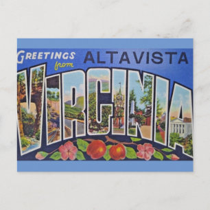 Salutations d'AltaVista Virginie Carte postale