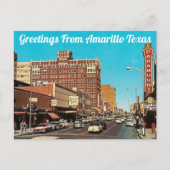 Salutations d'Amarillo Texas Carte Postale Ancienn (Devant)