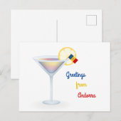 Salutations d'Andorre Cocktail Drapeau Carte de va (Devant / Derrière)