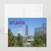 Salutations d'Atlanta Georga Carte postale panoram (Devant / Derrière)