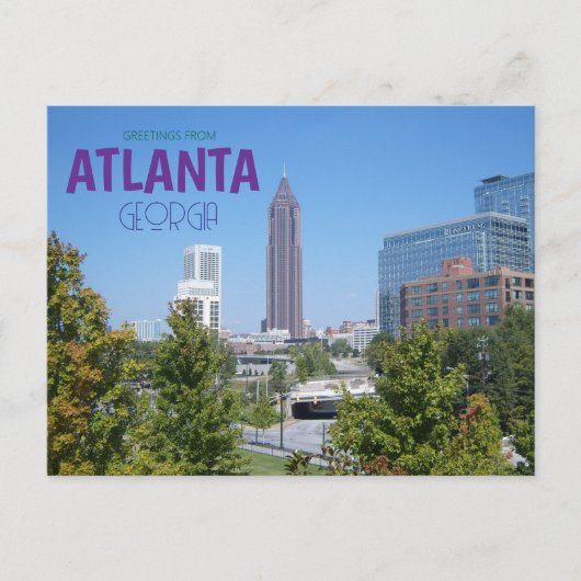 Salutations d'Atlanta Georga Carte postale panoram (Devant)