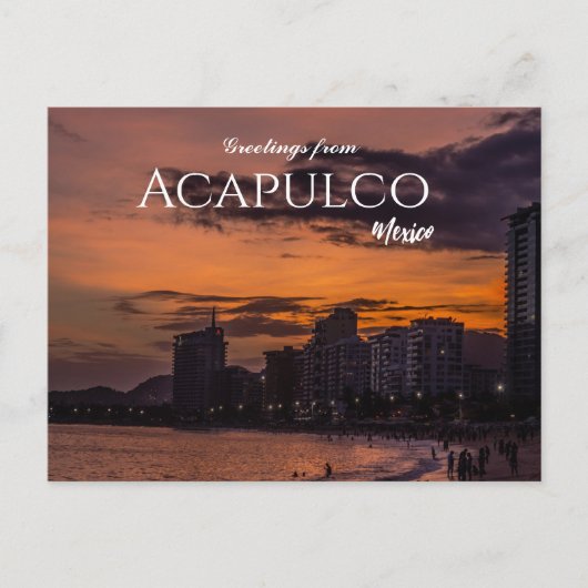 Salutations de Acapulco Mexico Carte postale Pitto (Devant)