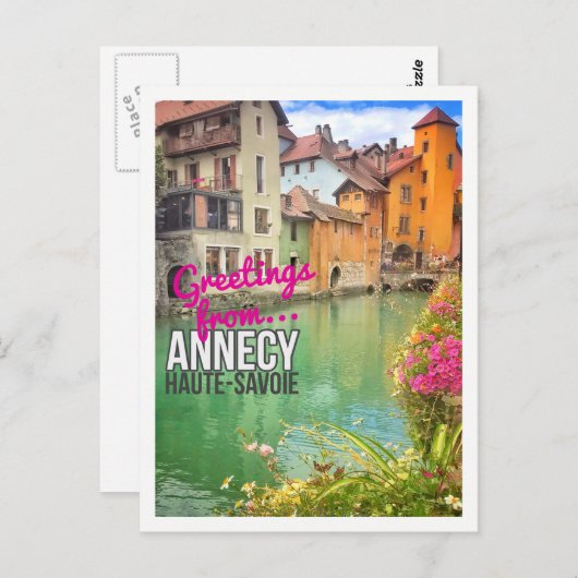 Salutations de...Annecy - Carte postale (Devant / Derrière)
