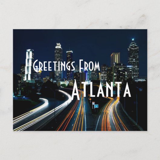 salutations de Atlanta georgia carte postale (Devant)