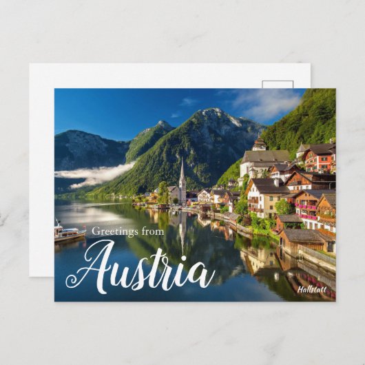 Salutations de Autriche Carte postale Hallstatt (Devant / Derrière)