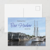 Salutations de Bar Harbor Maine Carte postale (Devant / Derrière)