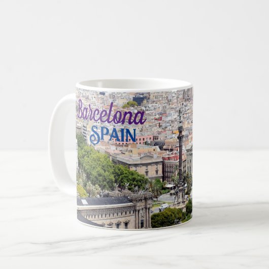 Salutations de Barcelone Espagne Coffee Mug (Devant gauche)