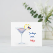 Salutations de Belize Cocktail Carte de vacances (Debout devant)