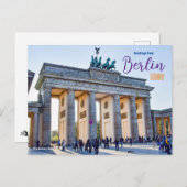 Salutations de Berlin Allemagne Carte postale (Devant / Derrière)