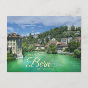 Salutations de Berne Suisse Carte postale de voyag