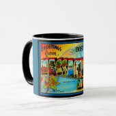 Salutations de Boston Retro Postcard Mug (Devant gauche)