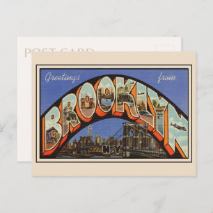 Salutations de Brooklyn New York 1943 Carte postal