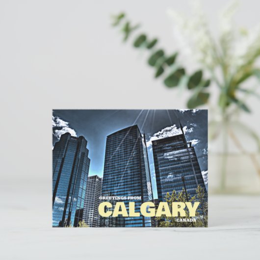 Salutations de Calgary Canada Carte postale (Debout devant)