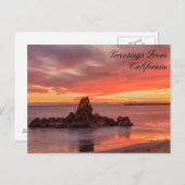 Salutations de California Beach Carte postale (Devant / Derrière)