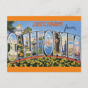 Salutations de California Travel Carte postale