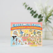 Salutations de Californie du Sud Carte postale (Debout devant)