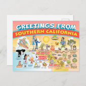 Salutations de Californie du Sud Carte postale (Devant / Derrière)