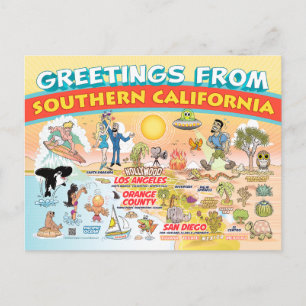 Salutations de Californie du Sud Carte postale