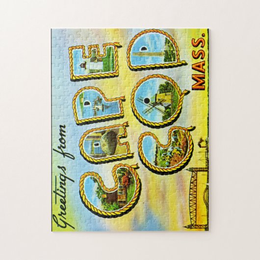 Salutations de Cape Cod Vintage Puzzle (Vertical)