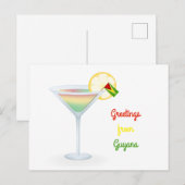 Salutations de carte de vacances de cocktail de la (Devant / Derrière)