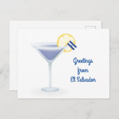 Salutations de carte de vacances de cocktail du (Devant / Derrière)