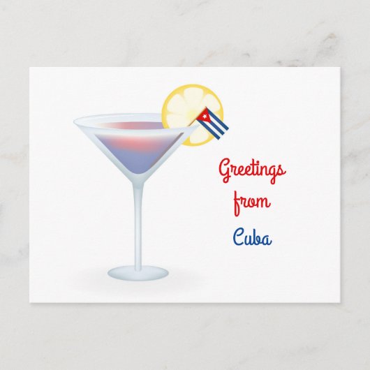 Salutations de carte de vacances de cocktail du (Devant)