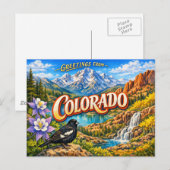 Salutations de carte postale (Devant / Derrière)
