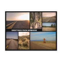 Salutations de carte postale nulle part