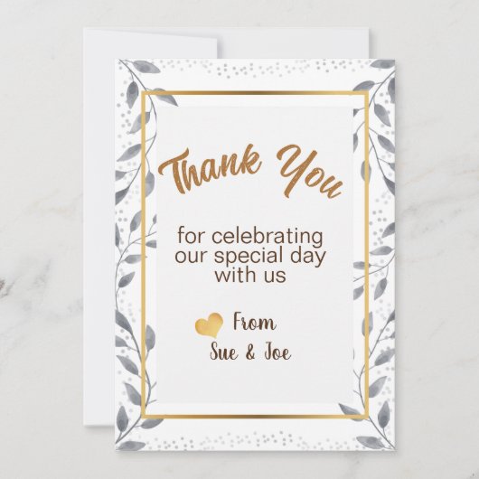 Salutations de Cartes de remerciements personnalis (Devant)