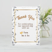 Salutations de Cartes de remerciements personnalis (Debout devant)