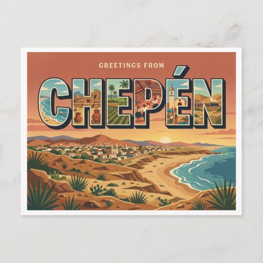 Salutations de Chepén, Pérou Carte postale (Devant)