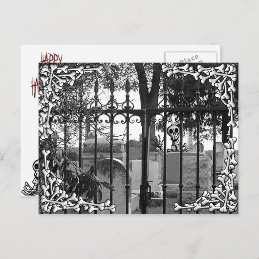 Salutations de cimetière ! - Carte postale #4 (Devant / Derrière)