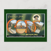 Salutations de Cody, Wyoming ! Carte postale vinta (Devant)