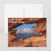 Salutations de Colorado Springs carte postale Pike (Devant / Derrière)