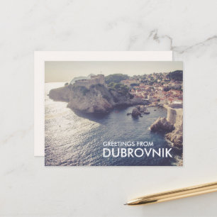 Salutations de Dubrovnik Croatie Carte postale
